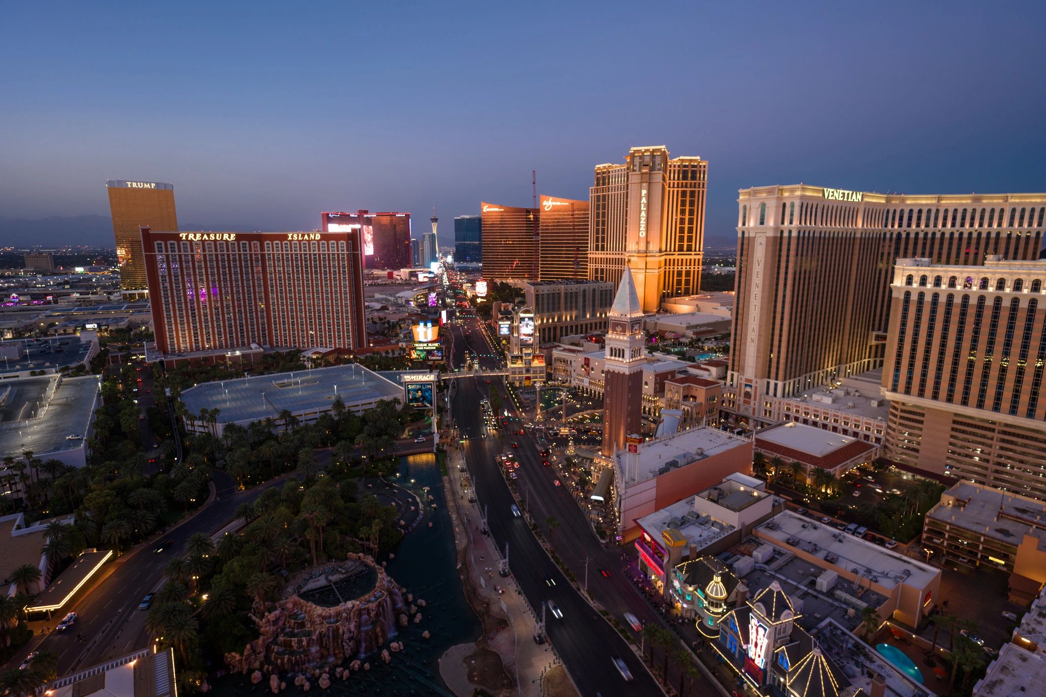 Las Vegas skyline at night